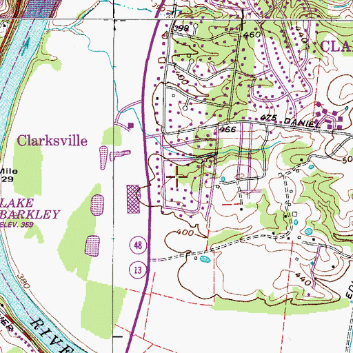 Topographic Map of Southern View, TN