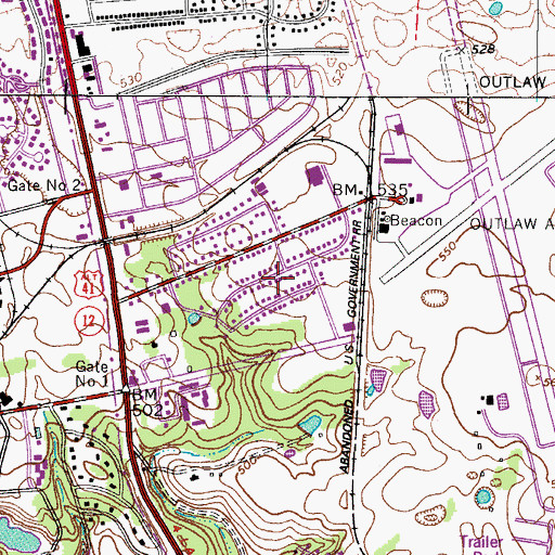 Topographic Map of Story Book Acres, TN