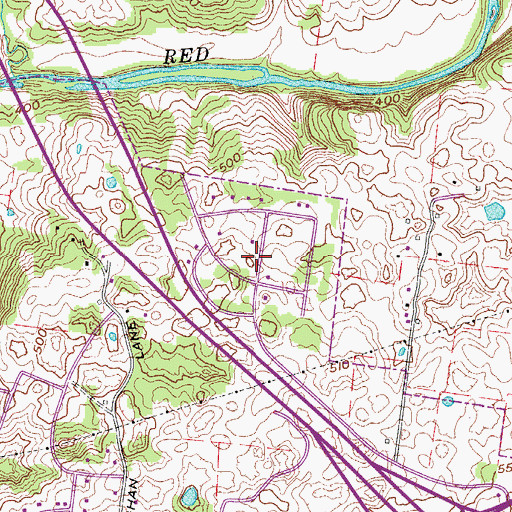 Topographic Map of Windermere, TN