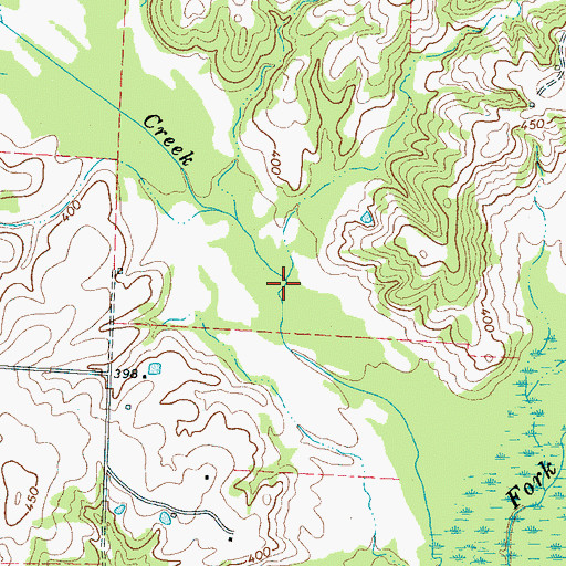 Topographic Map of Holmes Creek, TN