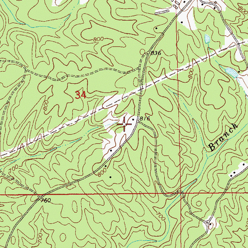 Topographic Map of Whatley Pond, AL