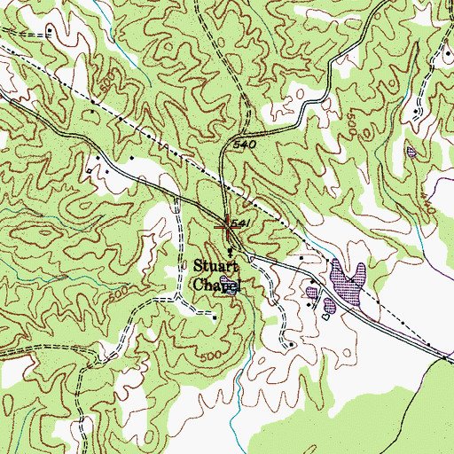Topographic Map of Tanyard (historical), TN