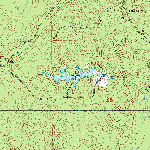 Topographic Map of Gulf States Columbiana SW Lake, AL