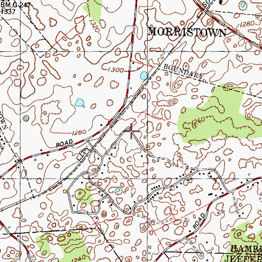 Topographic Map of Buell Acres, TN