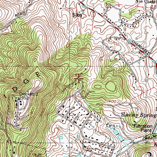 Topographic Map of Casablanca, TN