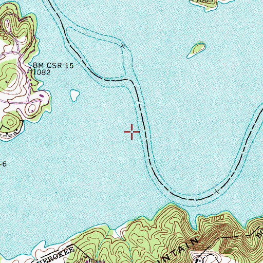 Topographic Map of Cave Spring Valley, TN