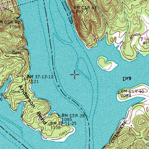 Topographic Map of Cobb Island (historical), TN
