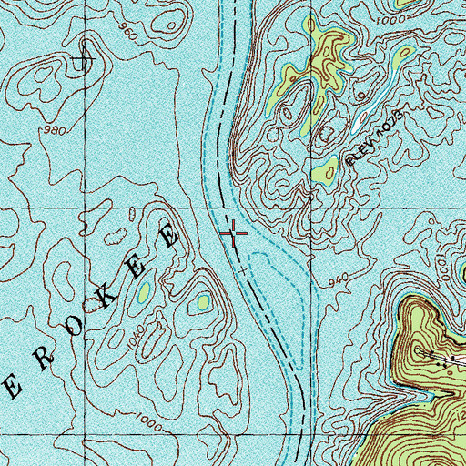 Topographic Map of Collons Ferry (historical), TN