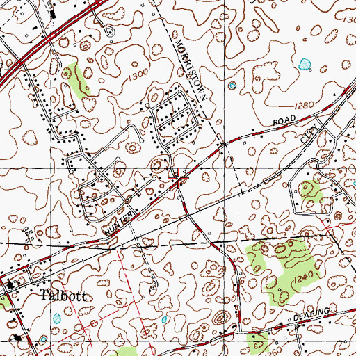 Topographic Map of Hunters Ridge, TN