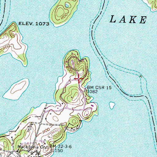 Topographic Map of Indian HIlls, TN