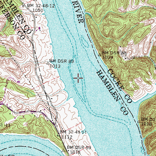 Topographic Map of Jones Clark Island (historical), TN
