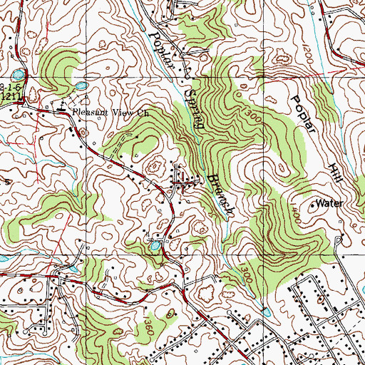 Topographic Map of Kathy Hills, TN