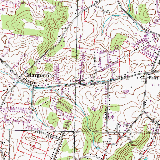 Topographic Map of Kentucky Heights, TN