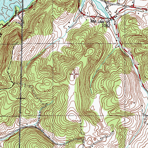Topographic Map of Long Ridge, TN