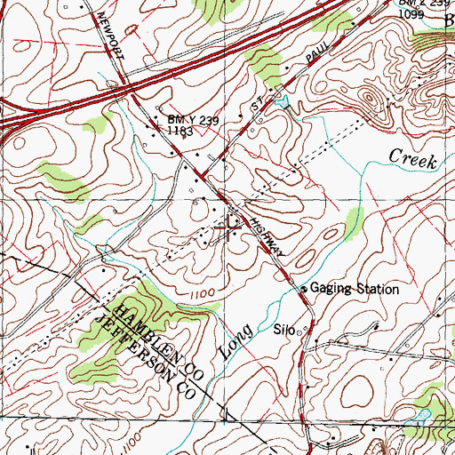 Topographic Map of Lynndale, TN