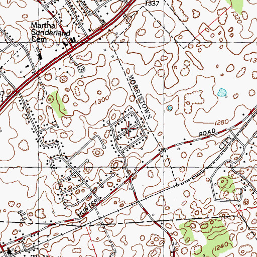 Topographic Map of Meadowview, TN