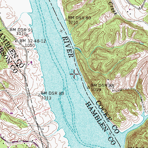 Topographic Map of Morgan Island (historical), TN