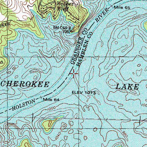 Topographic Map of Noe Creek, TN