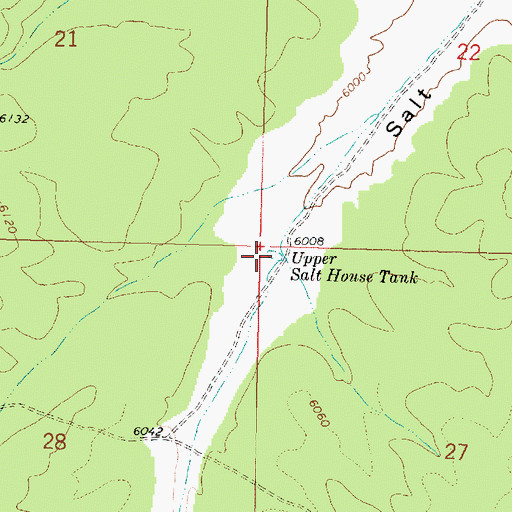 Topographic Map of Upper Salt House Tank, AZ