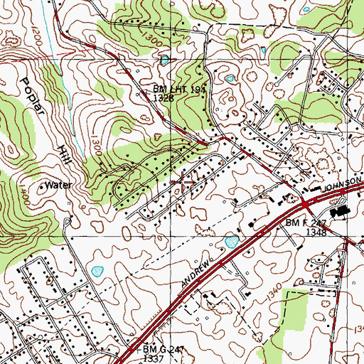 Topographic Map of Prima Estates, TN