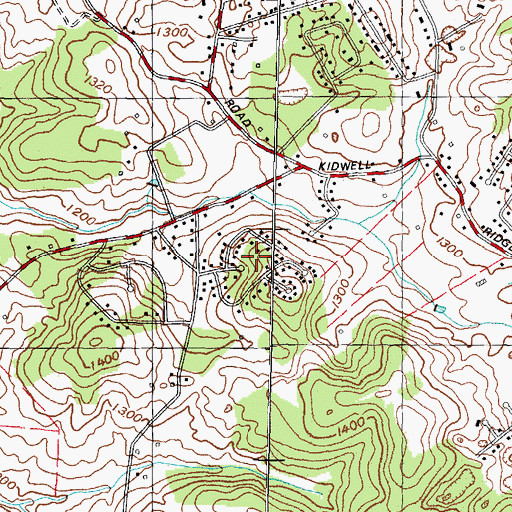 Topographic Map of Rambling Hills, TN