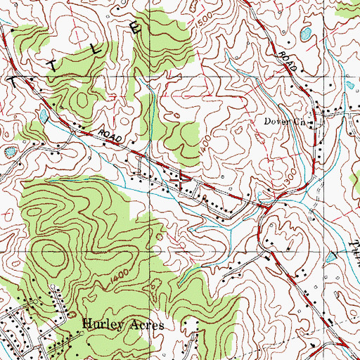 Topographic Map of Sherwood Estates, TN