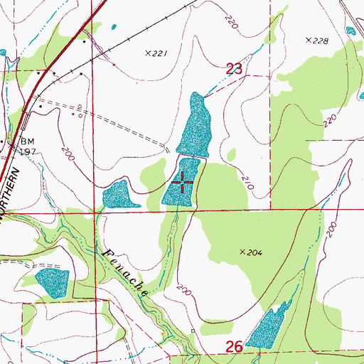 Topographic Map of Kimbrells Lake South, AL