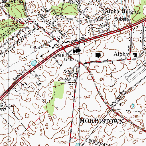 Topographic Map of Smokerise, TN
