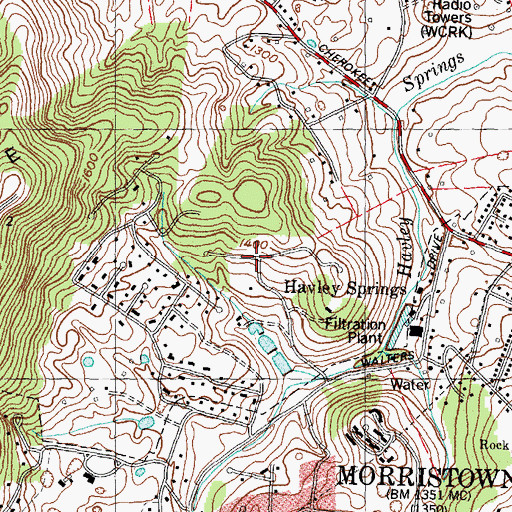 Topographic Map of Vantage View, TN