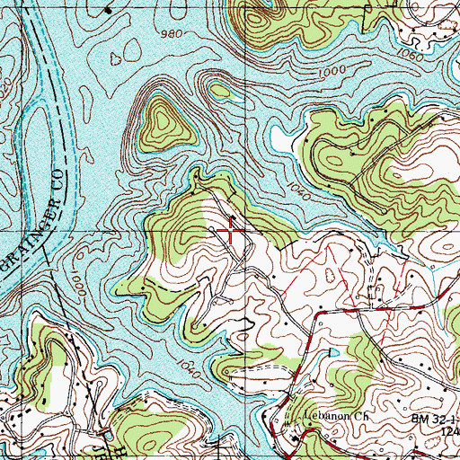 Topographic Map of Wilderness Shores, TN