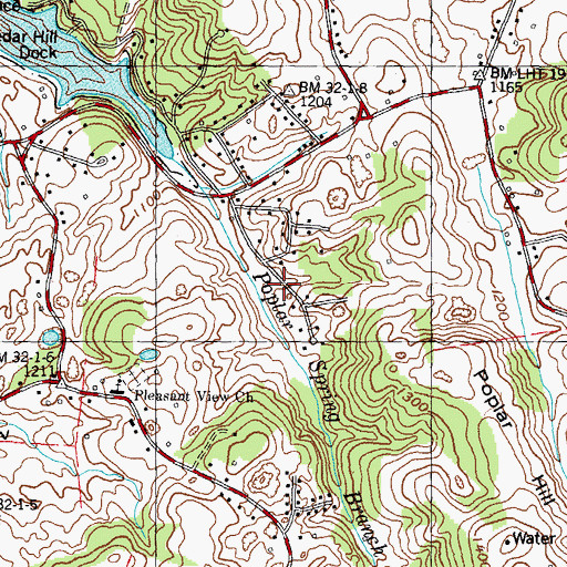 Topographic Map of Withers Subdivision, TN