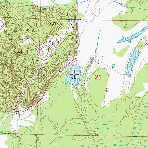 Topographic Map of Lake Gloria, AL