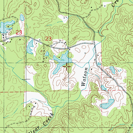 Topographic Map of Gilbert Lake Dam, AL