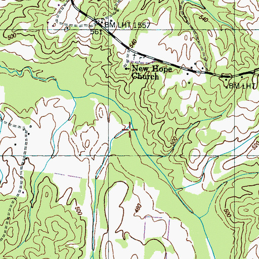 Topographic Map of Big Gully, TN