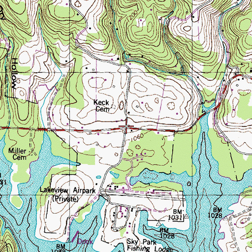 Topographic Map of Haversons (historical), TN