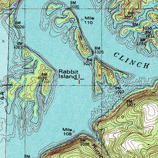 Topographic Map of Kelly Ford (historical), TN