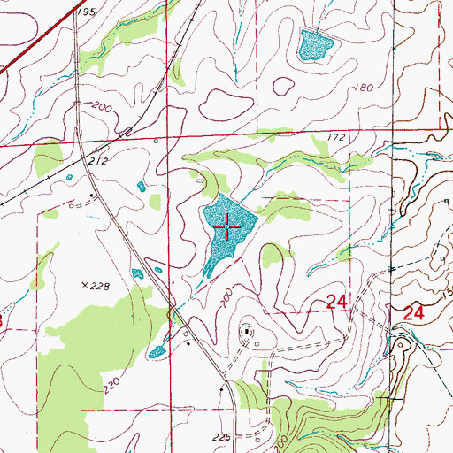Topographic Map of Baldwins Lake, AL