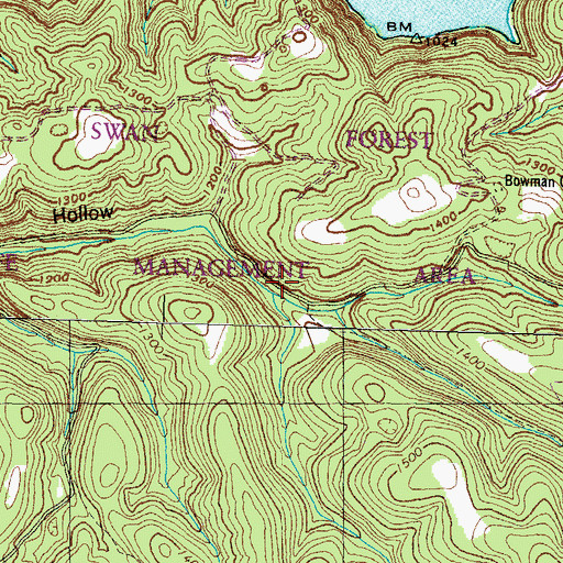 Topographic Map of Long Hollow (historical), TN