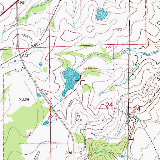 Topographic Map of Baldwin Dam, AL