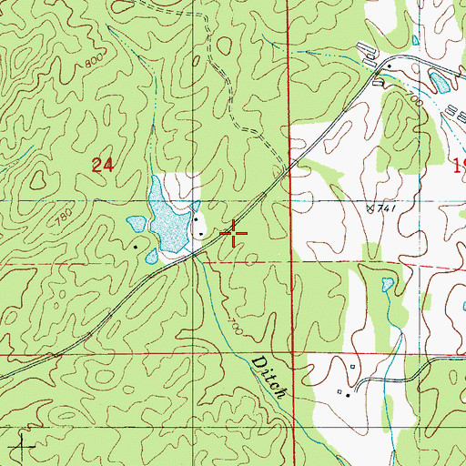 Topographic Map of A W Rayfield Dam, AL