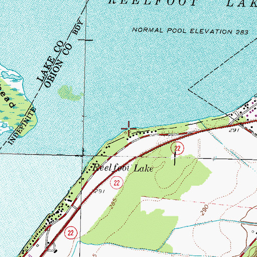 Topographic Map of Acorn Point, TN