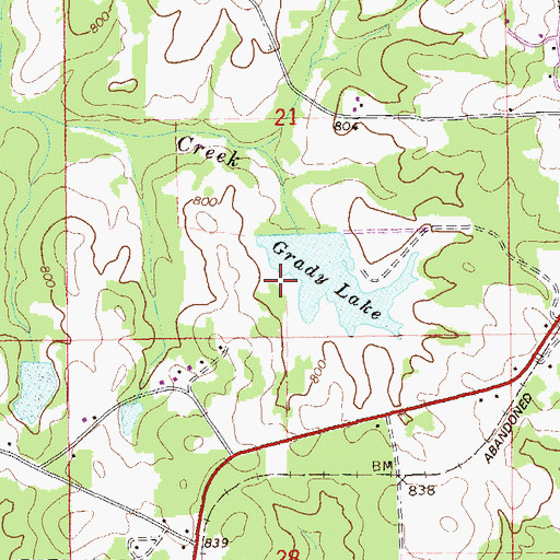 Topographic Map of Robinson Dam, AL