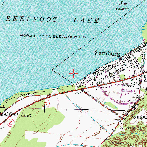Topographic Map of Snider Basin, TN