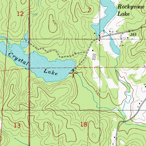 Topographic Map of Chase Lake Dam, AL