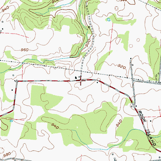 Topographic Map of Horseshoe Falls (historical), TN