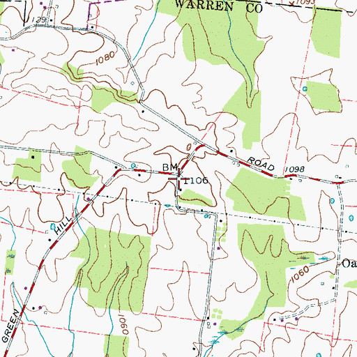 Topographic Map of Magnum (historical), TN