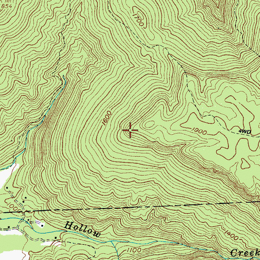 Topographic Map of Perry Point, TN