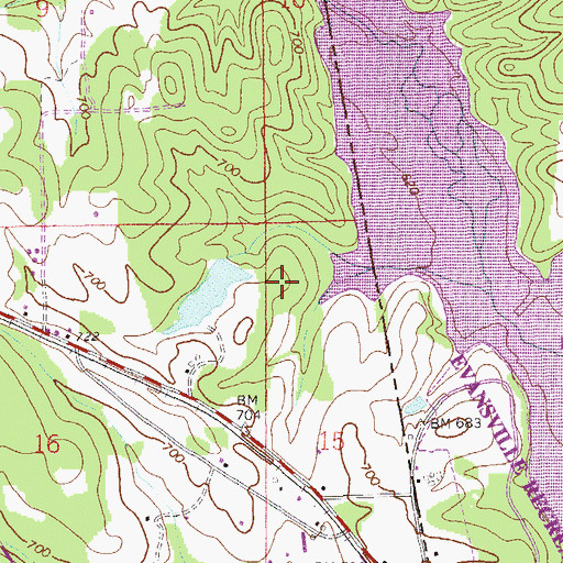 Topographic Map of Hudson Dam, AL