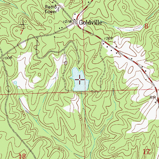Topographic Map of Patterson Lake, AL