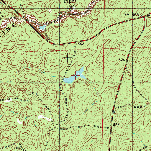Topographic Map of Kimberly Clark Paper Company Lake, AL